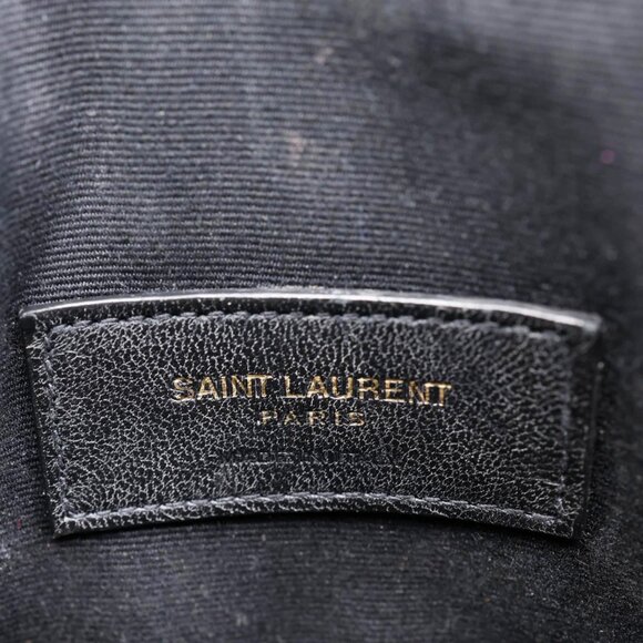 Yves Saint Laurent  Uptown Envelope Smooth Shiny Calfskin Leather Pouch Black - Picture 13 of 13